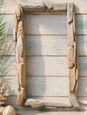Handmade Driftwood frame handcrafted Lake Superior 8x16